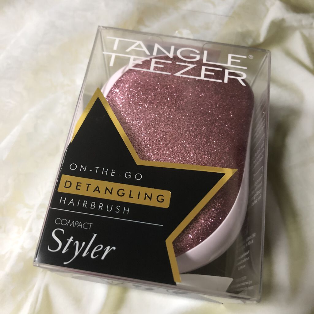 コンパクトスタイラー ピンクグリッター/TANGLE TEEZER/ヘアブラシを使ったクチコミ（1枚目）