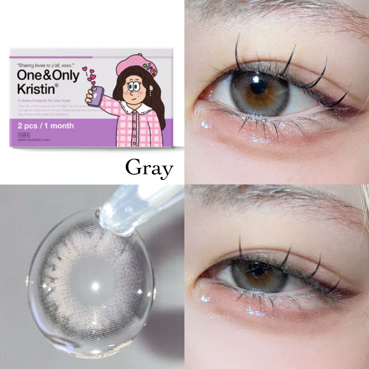 One & Only Kristin/Hapa kristin/カラーコンタクトレンズを使ったクチコミ(2枚目)