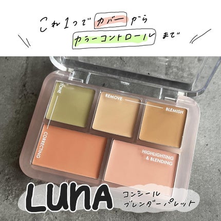 コンシールブレンダーパレット/LUNA/パレットコンシーラーを使ったクチコミ(1枚目)