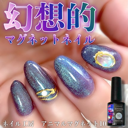 アニマルマグネットジェル/ネイル工房/ジェルネイルを使ったクチコミ(1枚目)