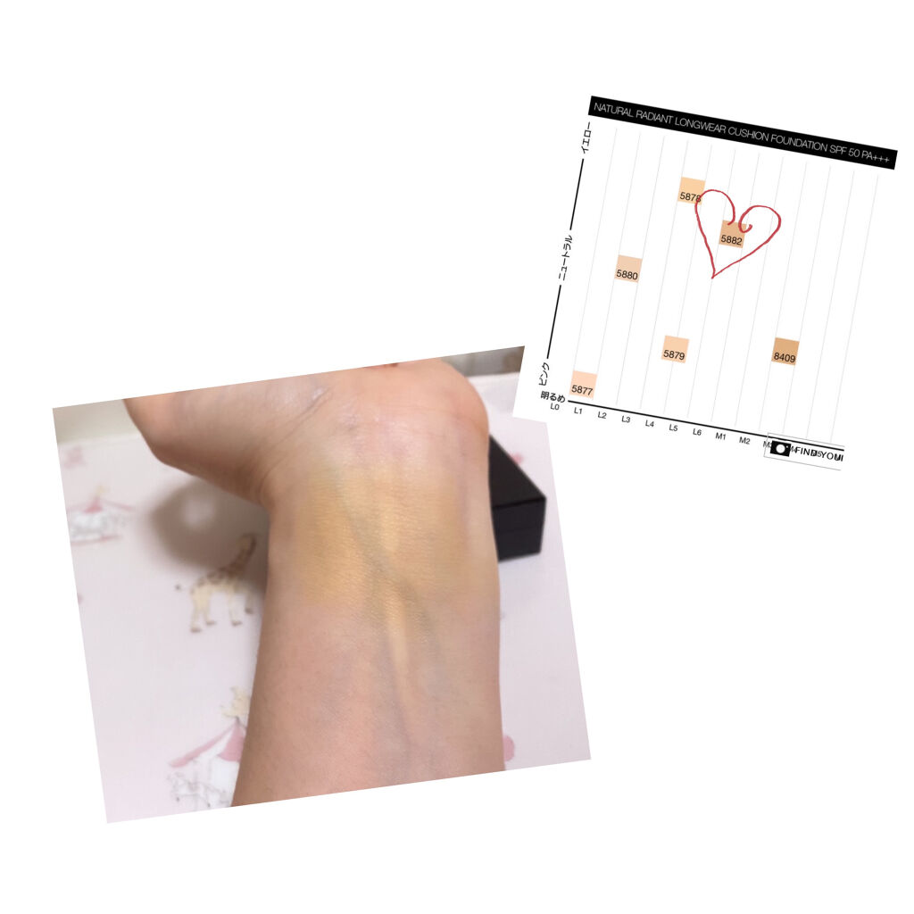 ナチュラルラディアント ロングウェア クッションファンデーション 5882/NARS/クッションファンデーションを使ったクチコミ（3枚目）