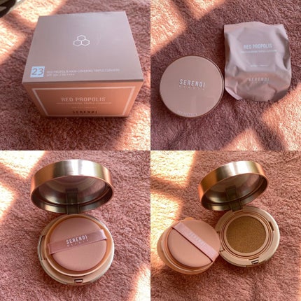 RED PROPOLIS HIGH COVERING TRIPLE CUSHION/SERENDI BEAUTY/クッションファンデーションを使ったクチコミ(5枚目)