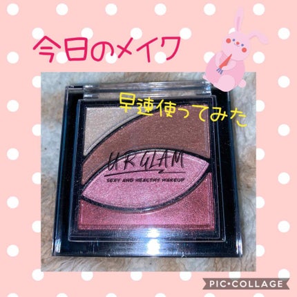 UR GLAM VELVET EYE COLOR PALETTE/U R GLAM/アイシャドウパレットを使ったクチコミ(1枚目)