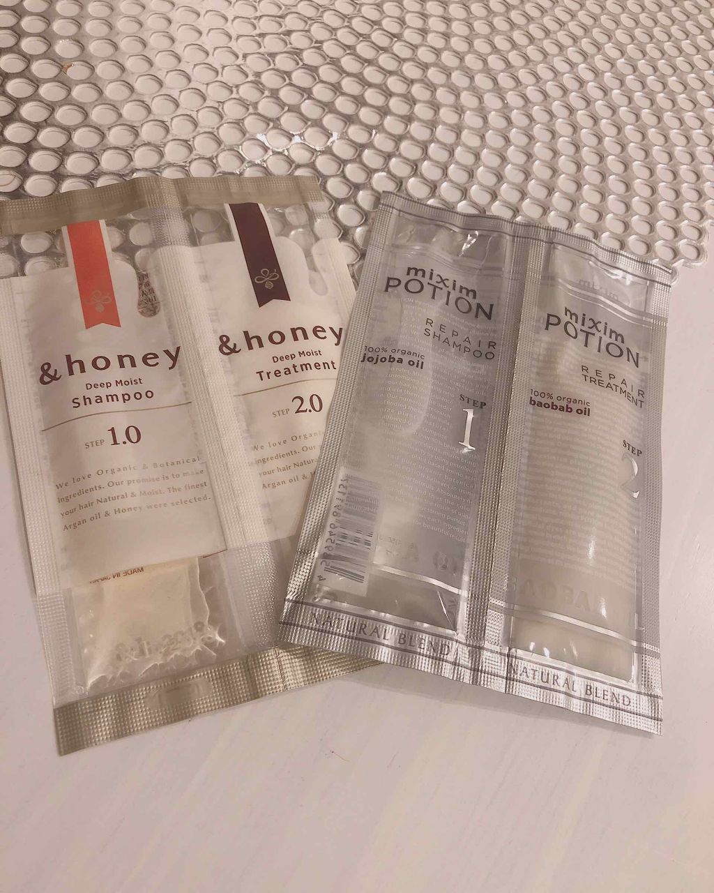ディープモイスト シャンプー1.0／ヘアトリートメント2.0/&honey/市販シャンプーを使ったクチコミ（1枚目）