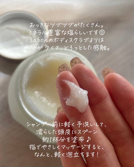 ヘッドスクラブ リプレニッシング(ゼラニウム)/SABON/ヘッドスクラブを使ったクチコミ(4枚目)