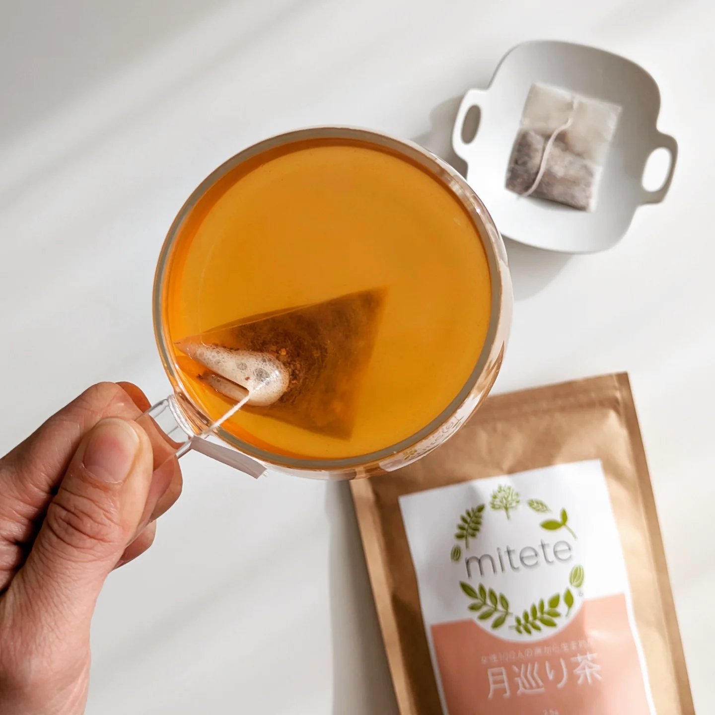 mitete 女性100人の声から生まれた月巡り茶/AFC/ドリンクを使ったクチコミ（2枚目）