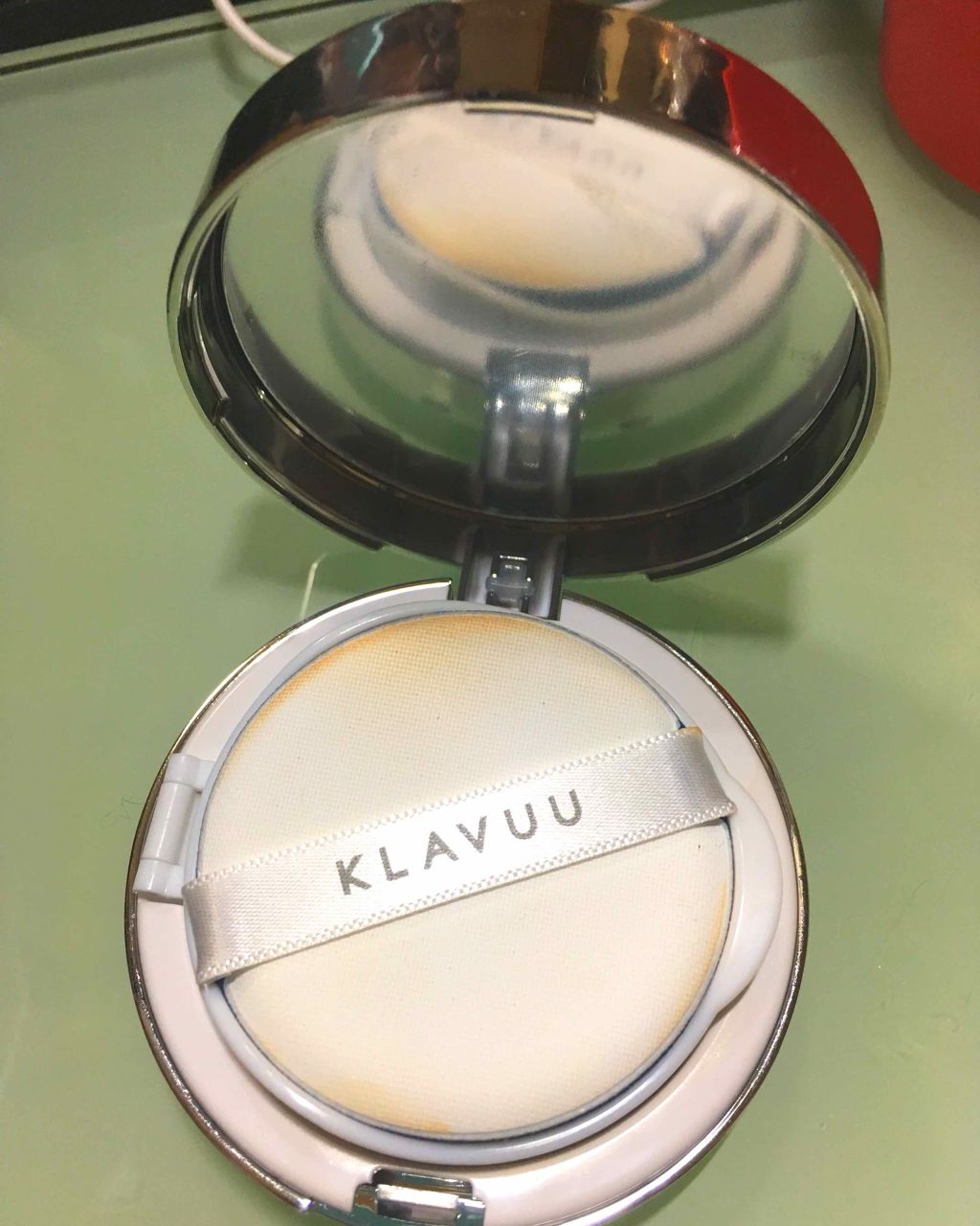 ブルーパールマリンコラーゲンアクアクッション/KLAVUU/クッションファンデーションを使ったクチコミ（2枚目）