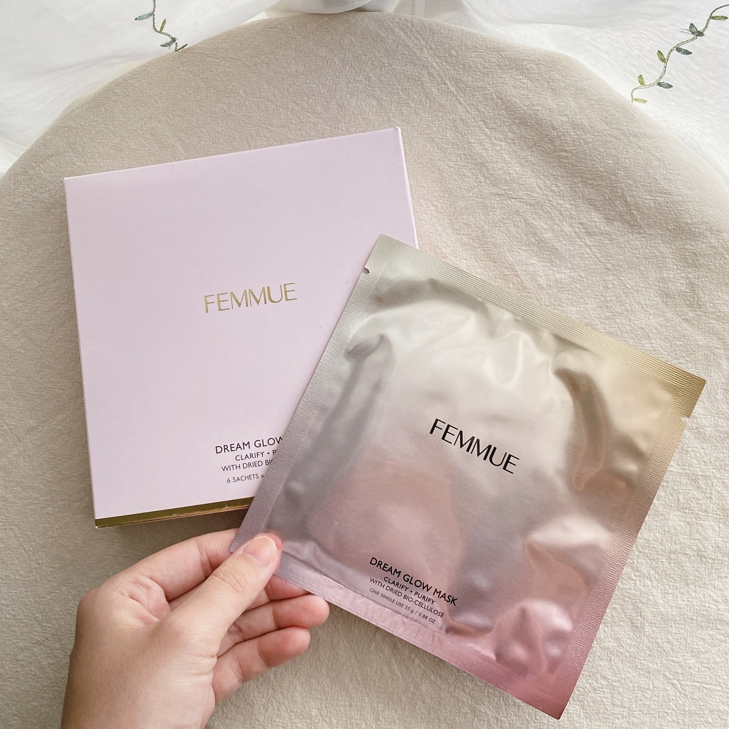 ドリームグロウマスク RR（透明感・キメ）/FEMMUE/シートマスク・パックを使ったクチコミ（1枚目）