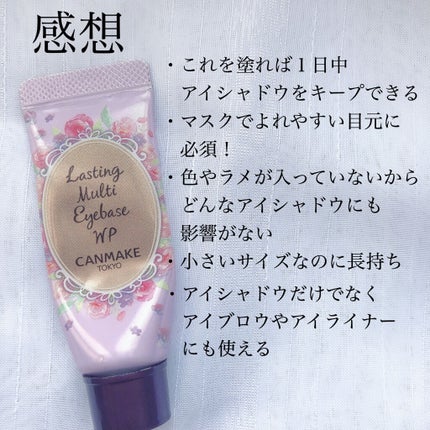 ラスティングマルチアイベース WP/キャンメイク/アイシャドウベースを使ったクチコミ(4枚目)