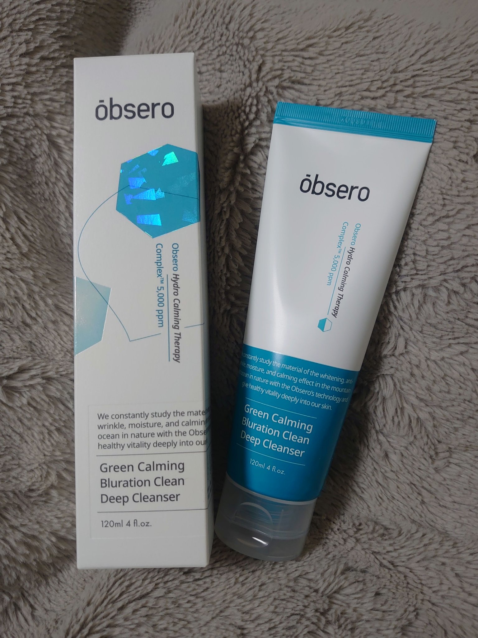 グリーンカーミングブルーレーションクリーンディープクレンザー/obsero/洗顔フォームを使ったクチコミ（1枚目）