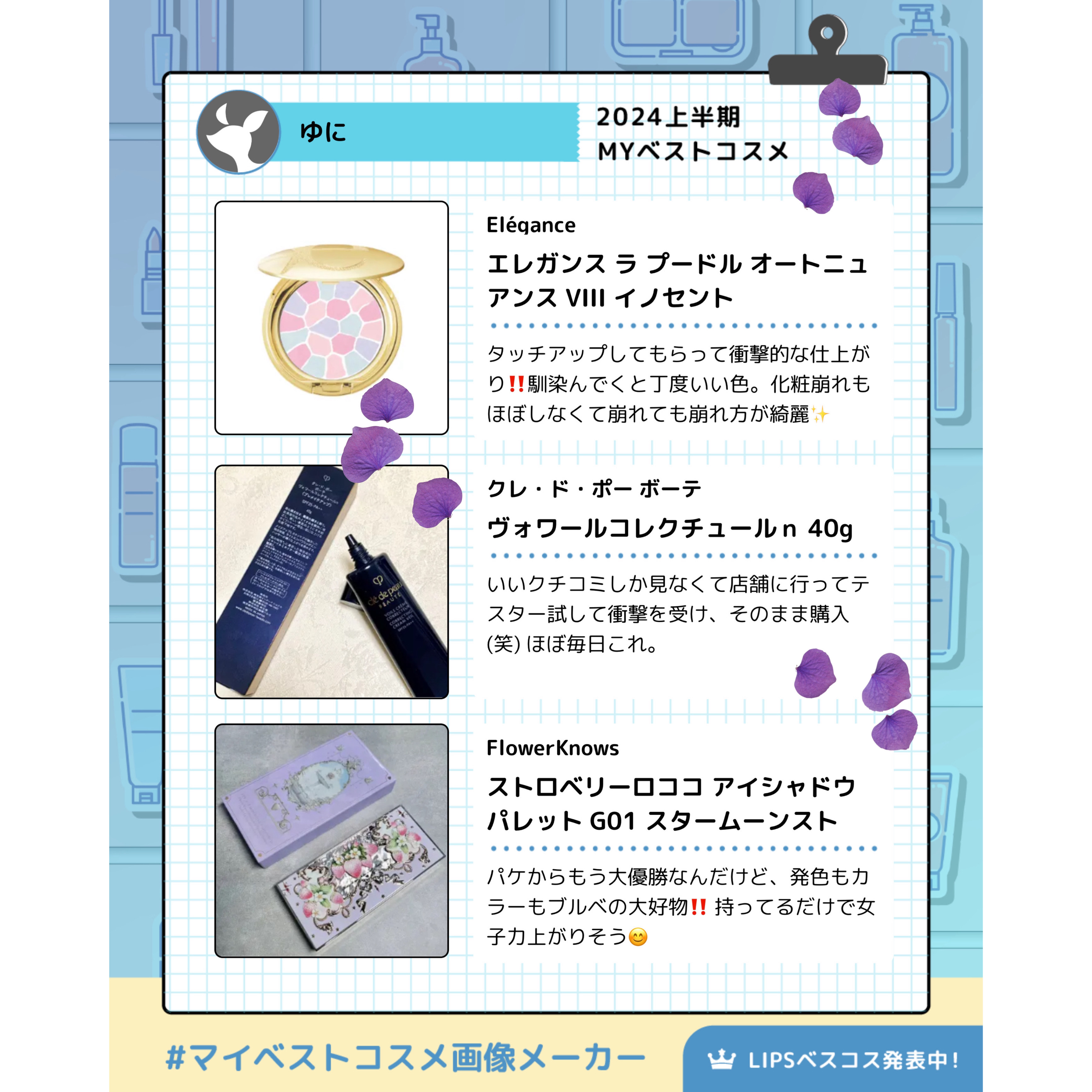 ストロベリーロココ アイシャドウパレット/FlowerKnows/アイシャドウパレットを使ったクチコミ（2枚目）