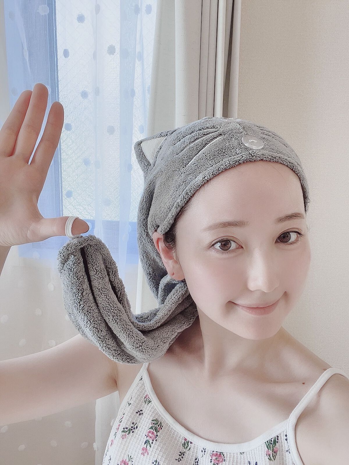 ネコミミ速乾ヘアタオル/sugar.C beauty/ヘアケアグッズを使ったクチコミ（2枚目）