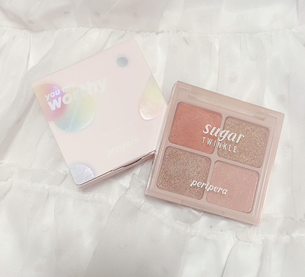 【ムードブランクコレクション】シュガー トゥインクル グリッター パレット　/PERIPERA/アイシャドウパレットを使ったクチコミ（1枚目）