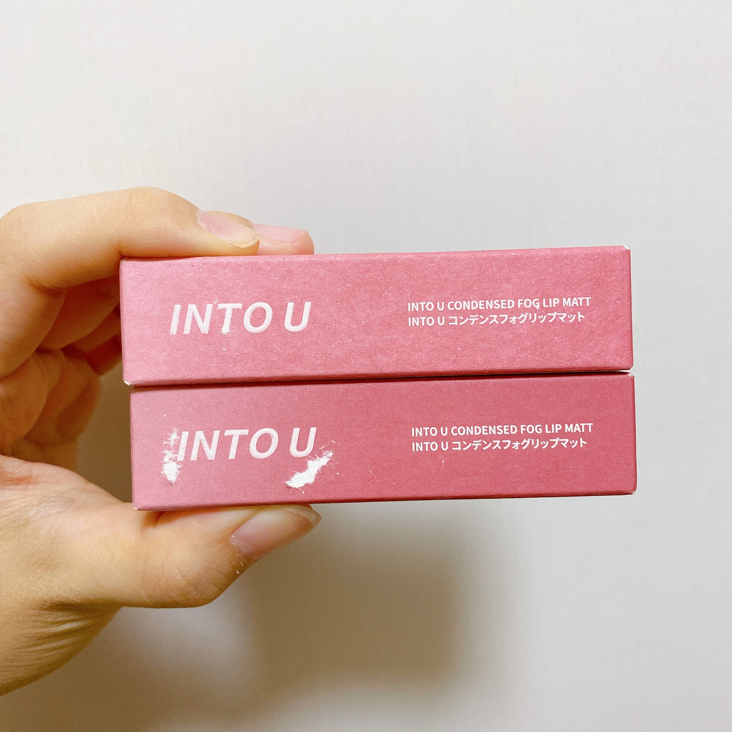 コンデンスフォグリップマット/INTO U/口紅を使ったクチコミ(2枚目)