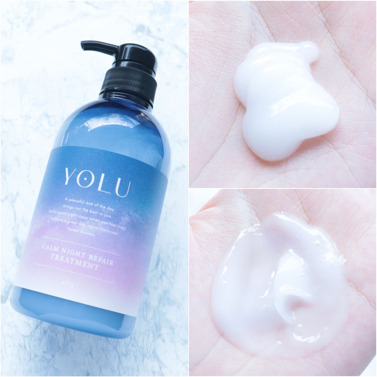 カームナイトリペアシャンプー／トリートメント/YOLU/市販シャンプーを使ったクチコミ（3枚目）