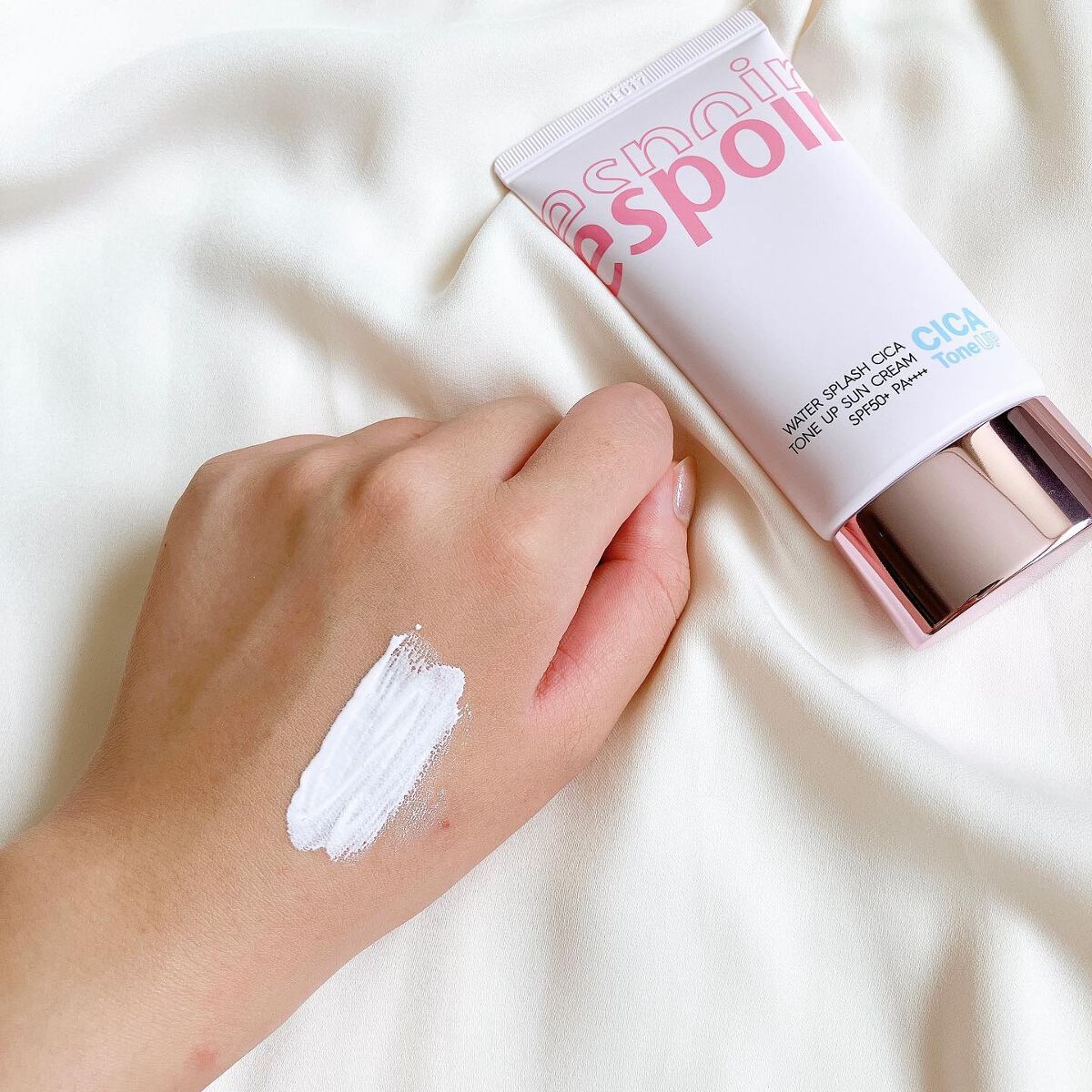 ウォータースプラッシュシカトーンアップクリーム/espoir/化粧下地を使ったクチコミ(4枚目)