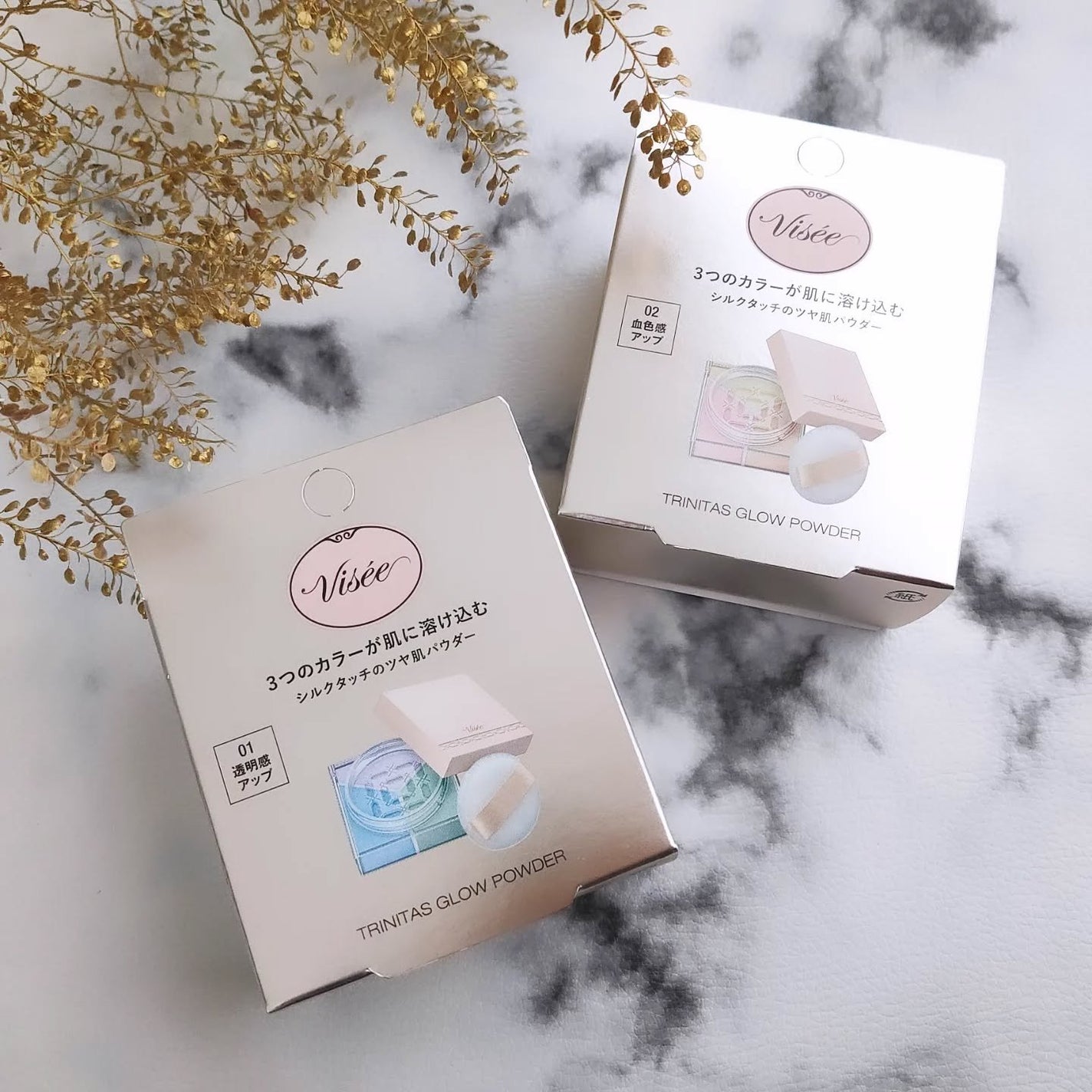 トリニタス グロウ パウダー/Visée/ルースパウダーを使ったクチコミ(6枚目)