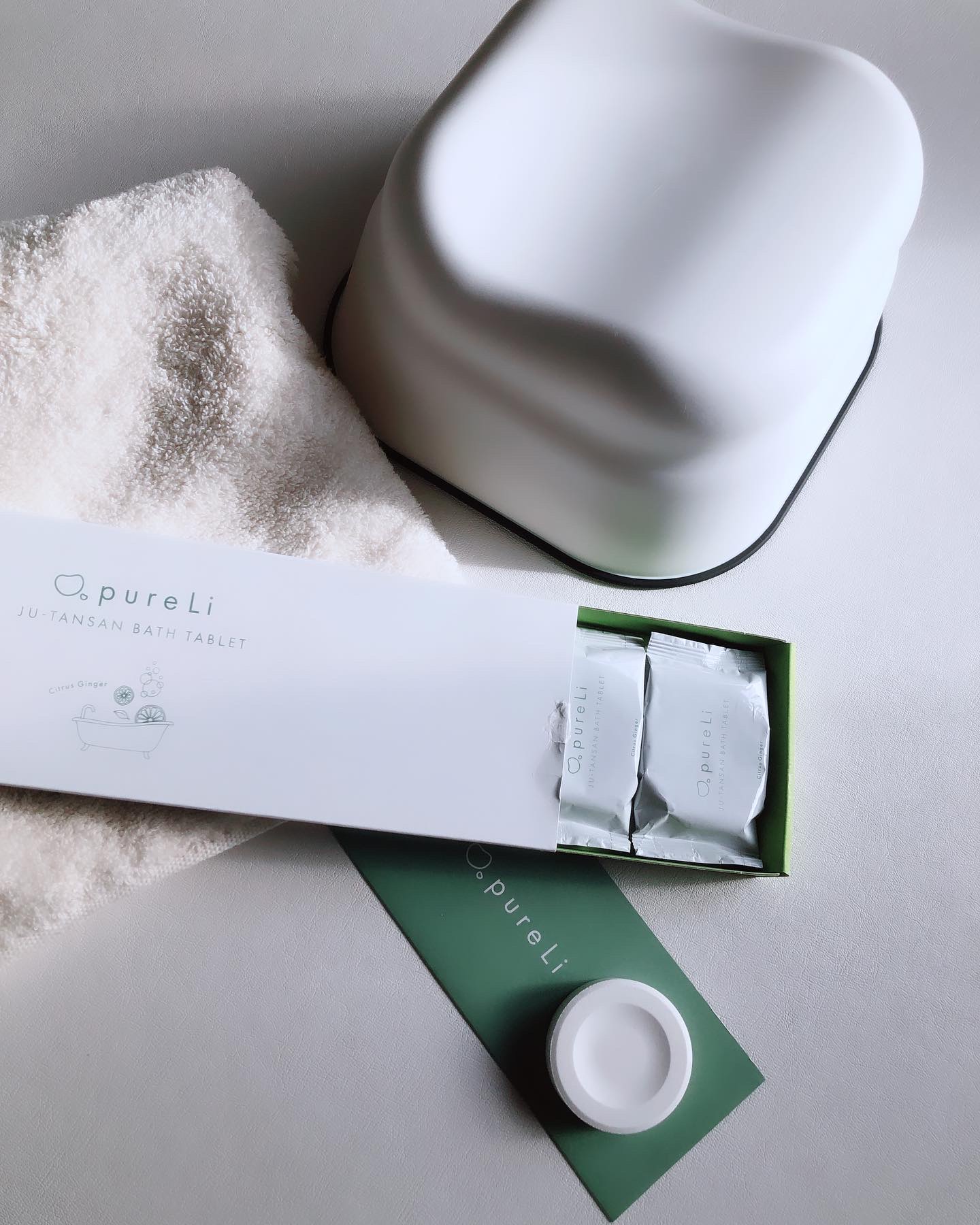 重炭酸バスタブレット/pureLi/炭酸系入浴剤を使ったクチコミ（1枚目）