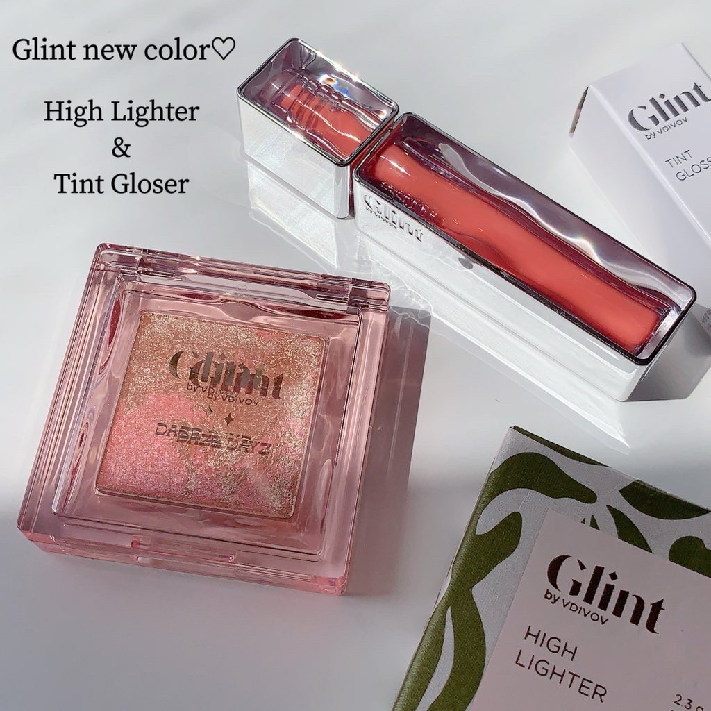 マーブルベイクドハイライター/Glint/パウダーハイライトを使ったクチコミ（1枚目）