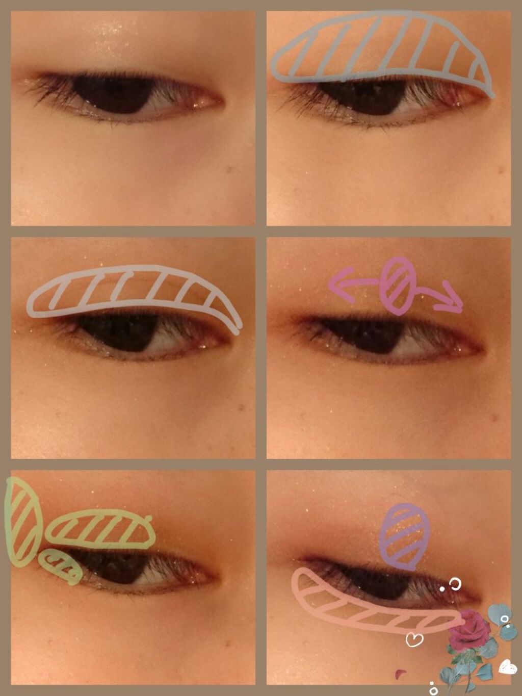 UR GLAM BLOOMING EYE COLOR PALETTE/U R GLAM/アイシャドウパレットを使ったクチコミ(3枚目)