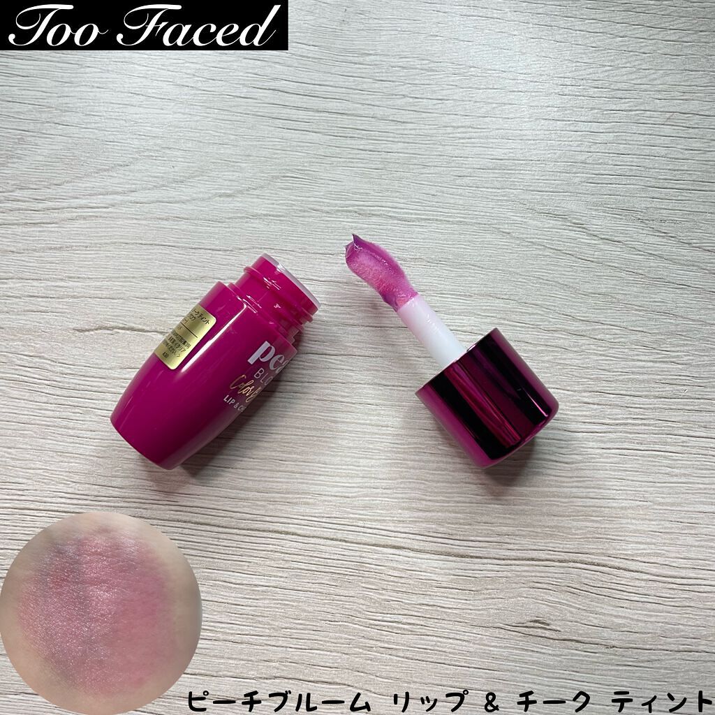 Too Faced ピーチブルーム リップ & チーク ティントのクチコミ「
⭐️ GRAPE POP GLOW


1本でチークにもリップにも使えるジェル状のアイテムで.....」（1枚目）