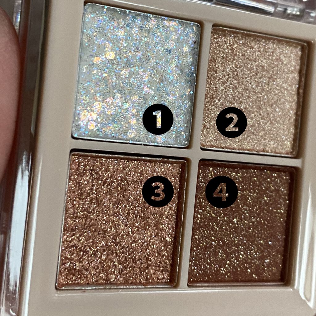 TWINKLE POP Pearl Flex Glitter Eye Palette/CLIO/アイシャドウパレットを使ったクチコミ（3枚目）