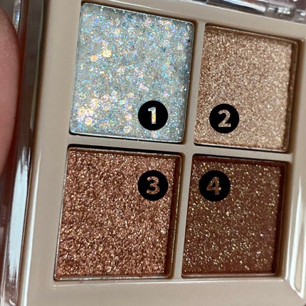 TWINKLE POP Pearl Flex Glitter Eye Palette/CLIO/アイシャドウパレットを使ったクチコミ(3枚目)
