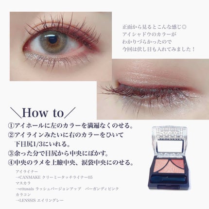 ジューシーピュアアイズ/キャンメイク/アイシャドウパレットを使ったクチコミ(2枚目)