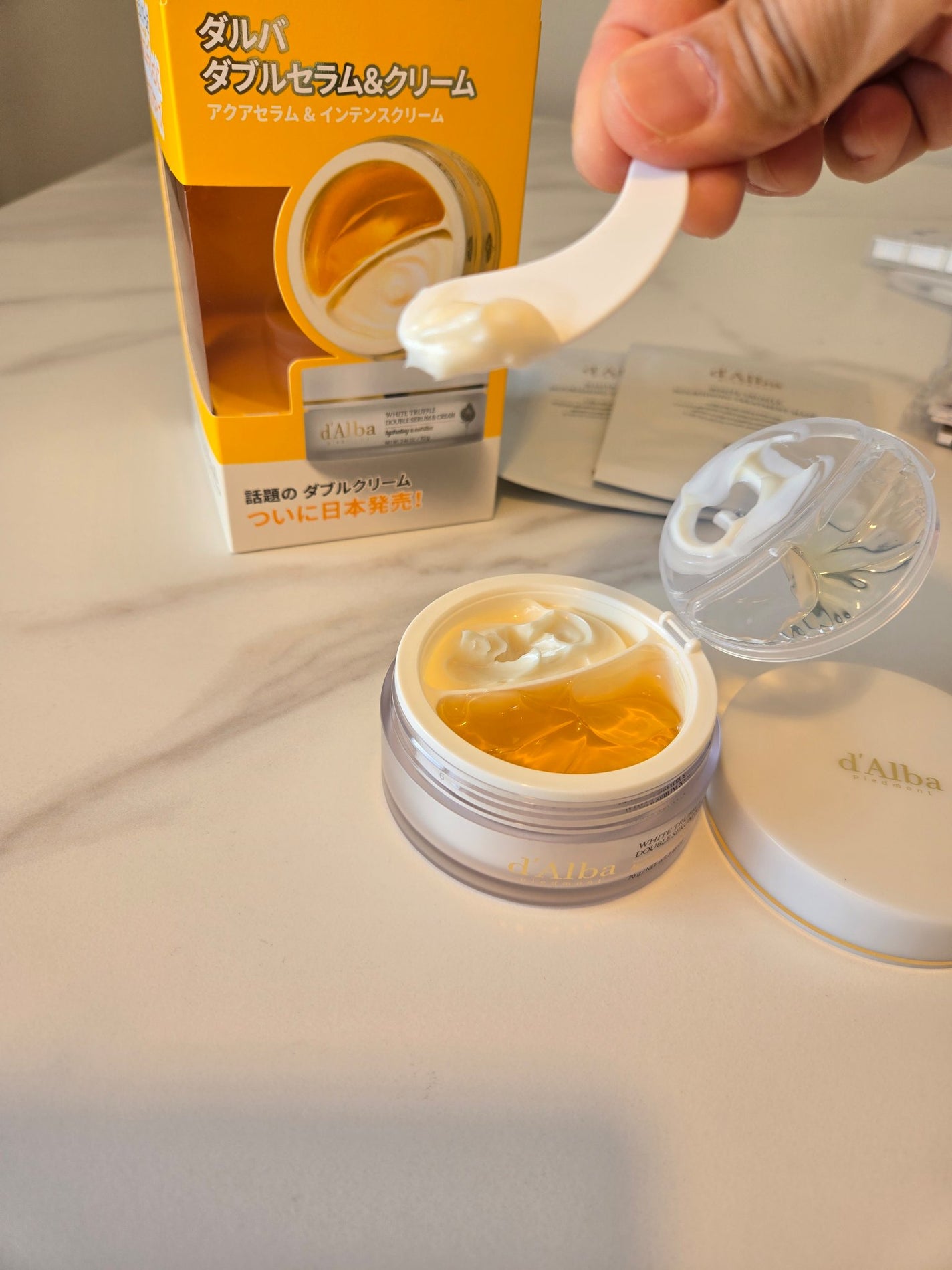 ホワイトトリュフダブルセラムアンドクリーム/ダルバ/フェイスクリームを使ったクチコミ(3枚目)