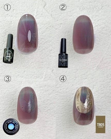 aiainail_@セルフネイル on LIPS 「本日はネイル工房の新商品WaterMagnet(ウォーターマグ..」(4枚目)