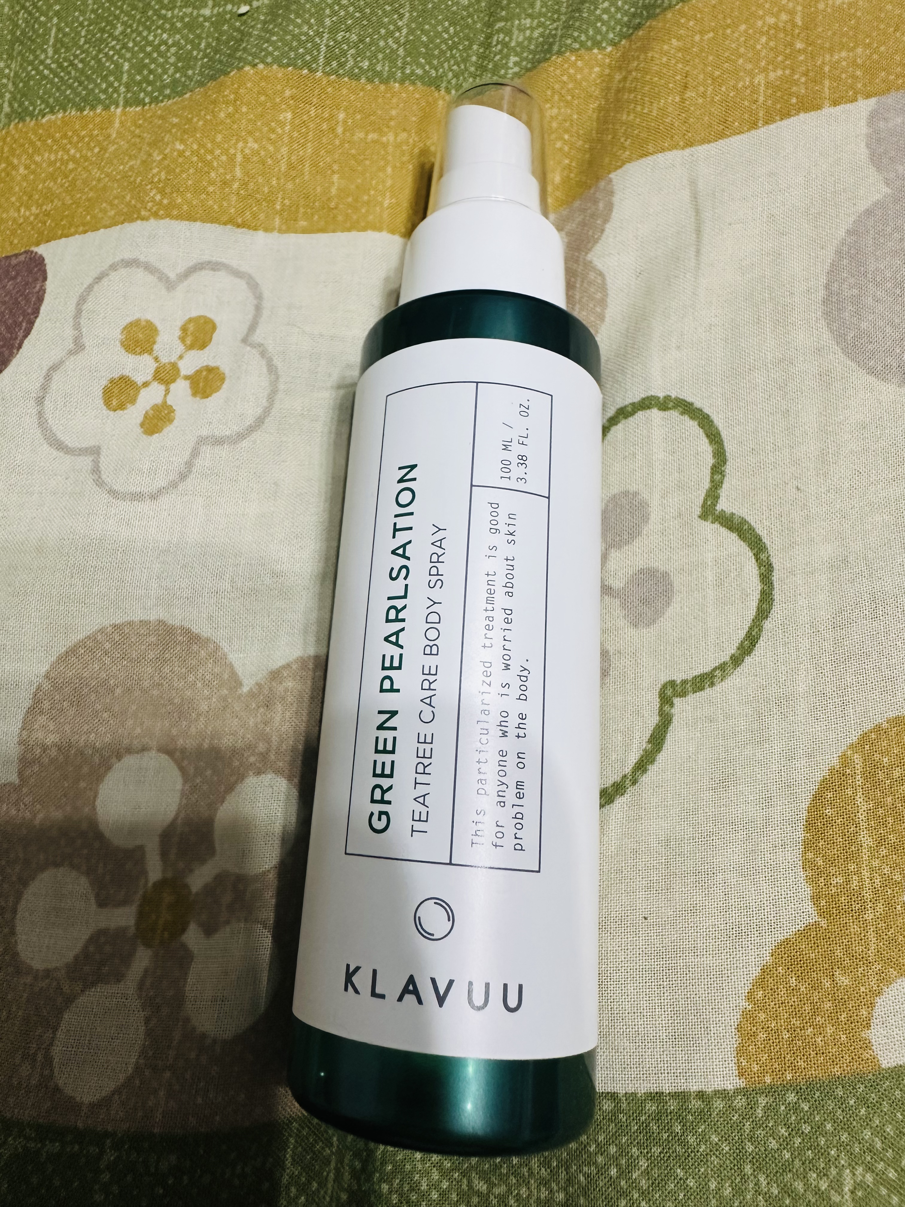 グリーンパールセ―ション ティーツリー ケア ボディースプレー/KLAVUU/ミスト状化粧水を使ったクチコミ（1枚目）