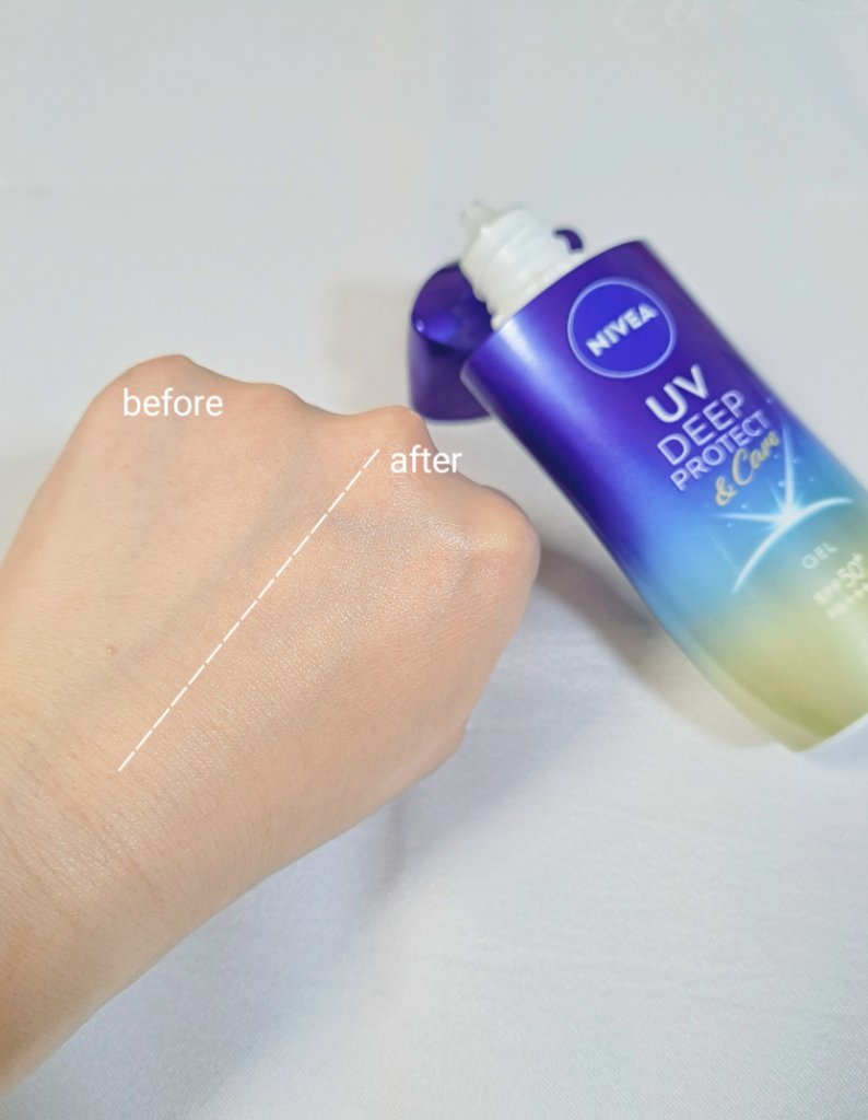 ニベアUV ディープ プロテクト＆ケア ジェル/ニベア/日焼け止めジェルを使ったクチコミ（1枚目）