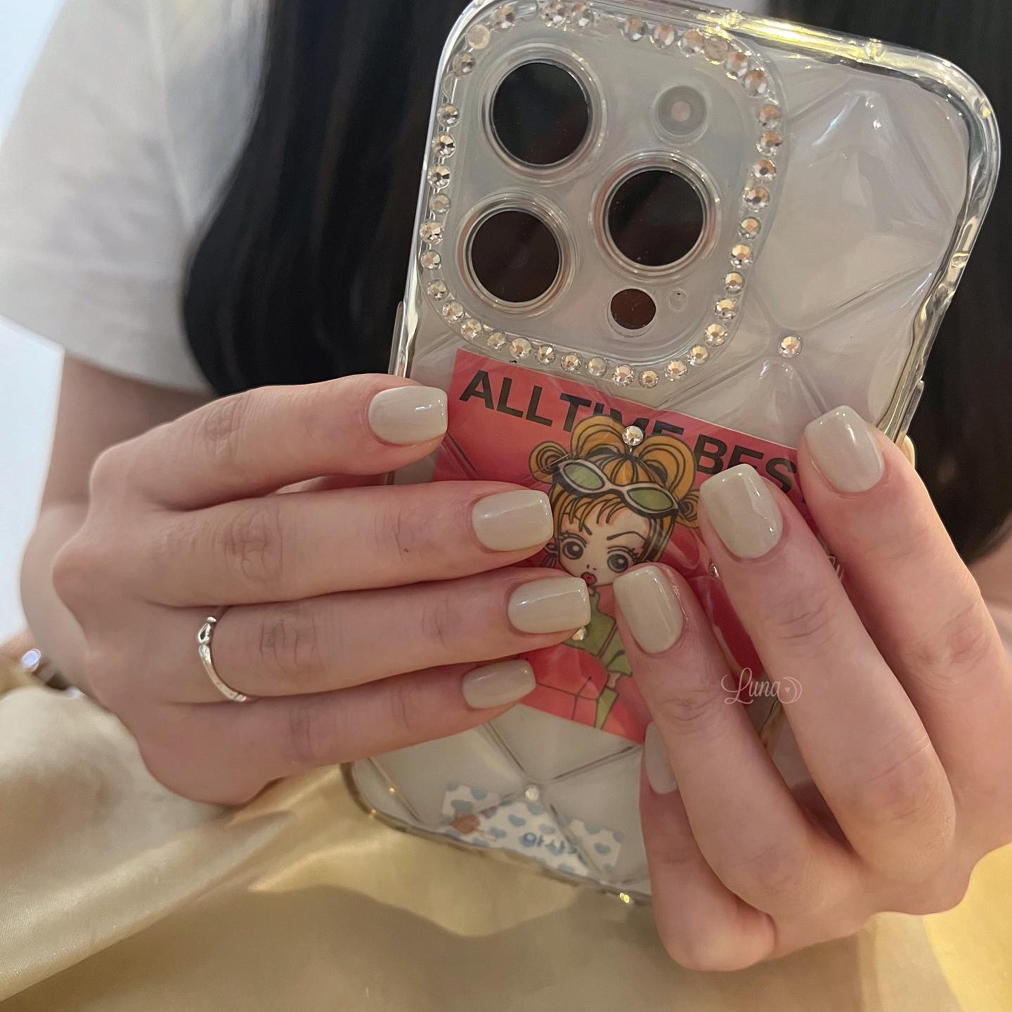 #ジェルネイル,#ワンカラーネイル,#ニュアンスネイル,#うるうるネイル,#ちゅるんネイル,#シンプルネイル,#パーツネイル,#透け感ネイル,#クリアネイル,#ぷっくりネイル,#ちぐはぐネイル,#韓国ネイル,#チークネイル,#うるつやネイル,#フレンチガーリーネイル,#アイボリーネイル,#ベージュネイルのネイルデザイン