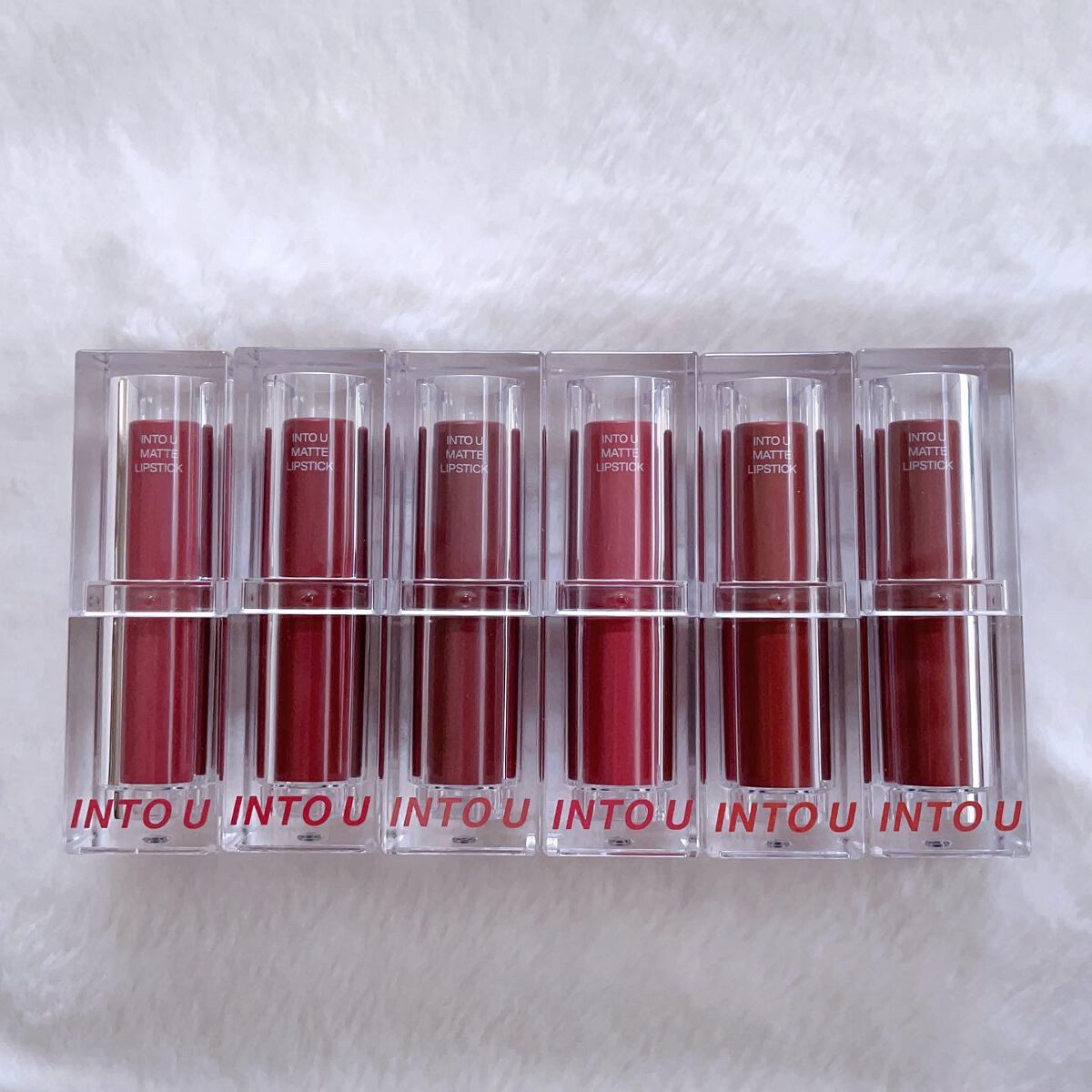 フェザーマットリップスティック/INTO U/口紅を使ったクチコミ(1枚目)