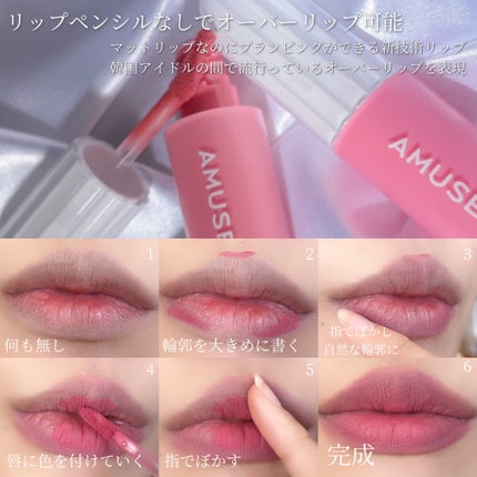 パウダーベルベットティント/AMUSE/リップティントを使ったクチコミ(3枚目)