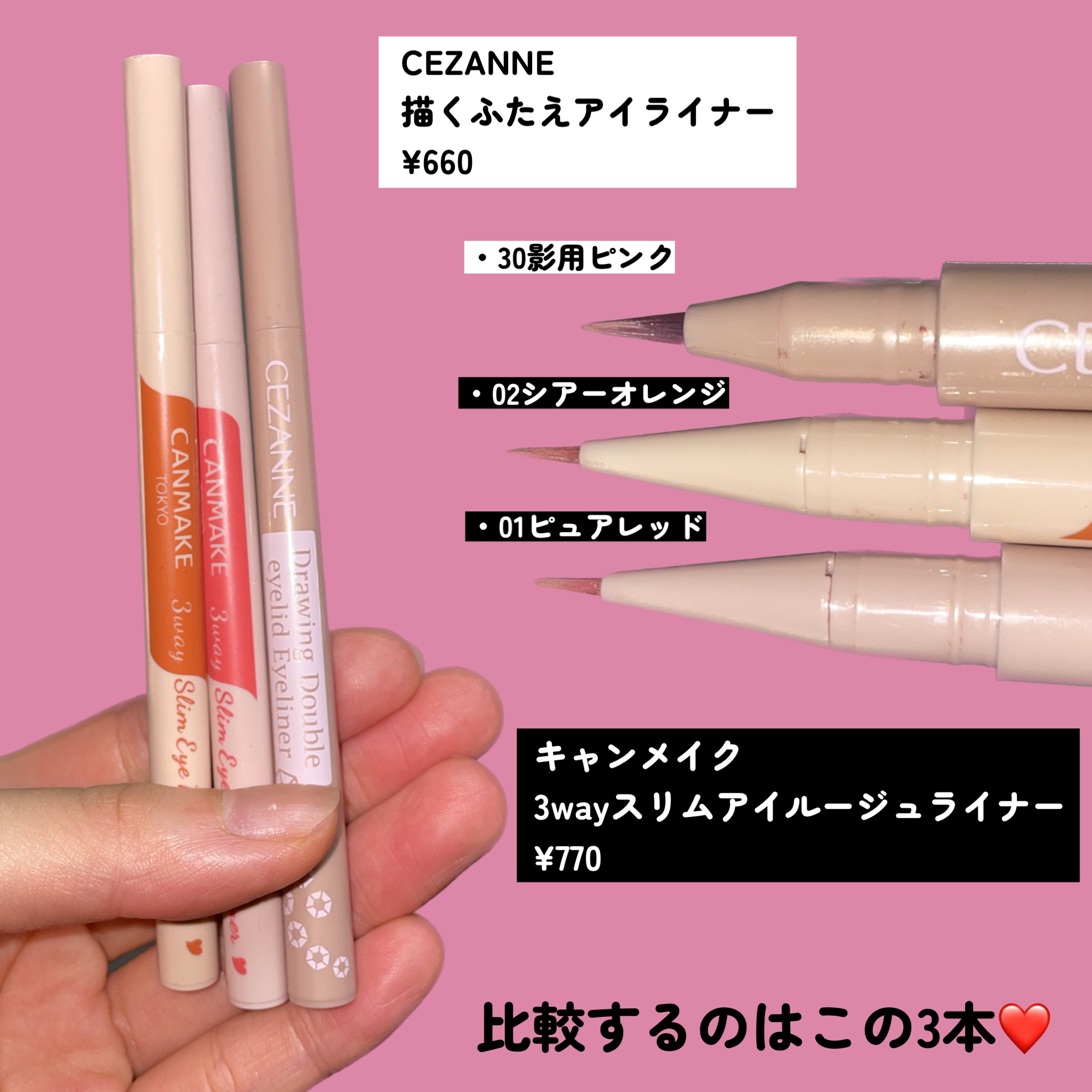 描くふたえアイライナー/CEZANNE/リキッドアイライナーを使ったクチコミ（2枚目）