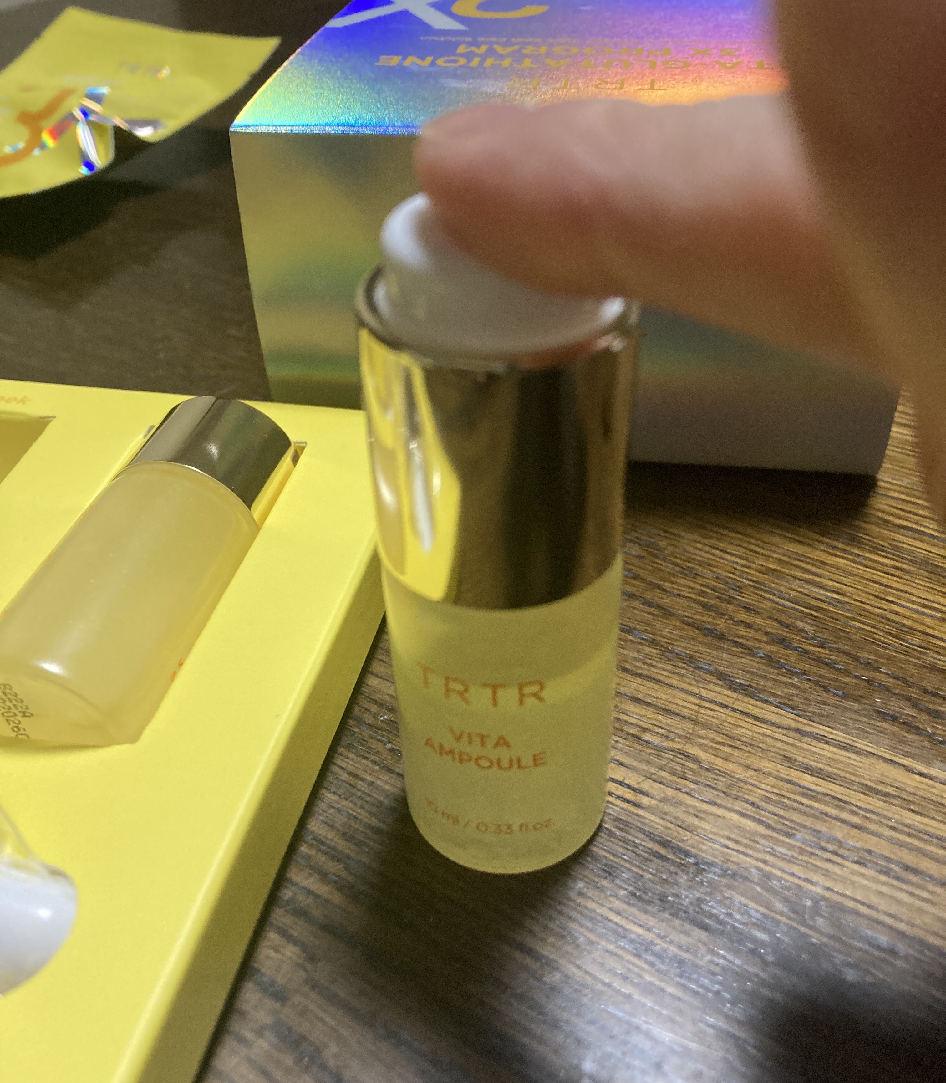 ビタ‐グルタチオン スリーエックス アンプル/TRTR/美容液を使ったクチコミ（2枚目）