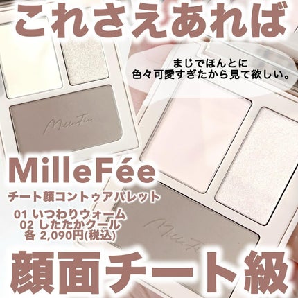 チート顔コントゥアパレット/MilleFée/パウダーハイライトを使ったクチコミ(1枚目)