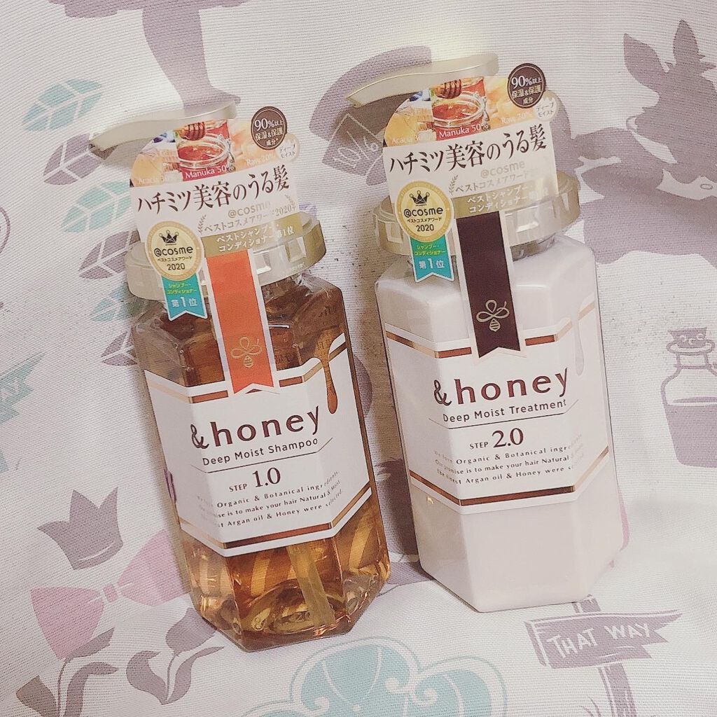 ディープモイスト シャンプー1.0/ヘアトリートメント2.0/&honey/市販シャンプーを使ったクチコミ(1枚目)