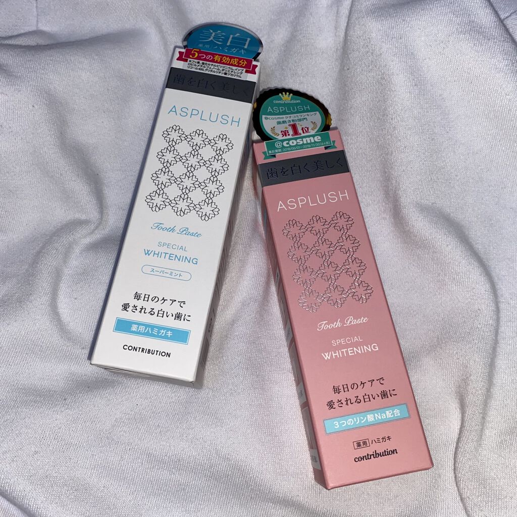 ASPLUSH(アスプラッシュ)　ピーチミント/CONTRIBUTION/歯磨き粉を使ったクチコミ（1枚目）