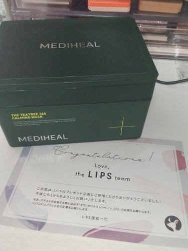 プレゼントキャンペーンに当選しました～～！！
ありがとうございます🎵

MEDIHEAL  THE ティーツリー 365 カーミング マスク
メディヒールめちゃくちゃ人気ですよね✨私は完全に流行の波に乗