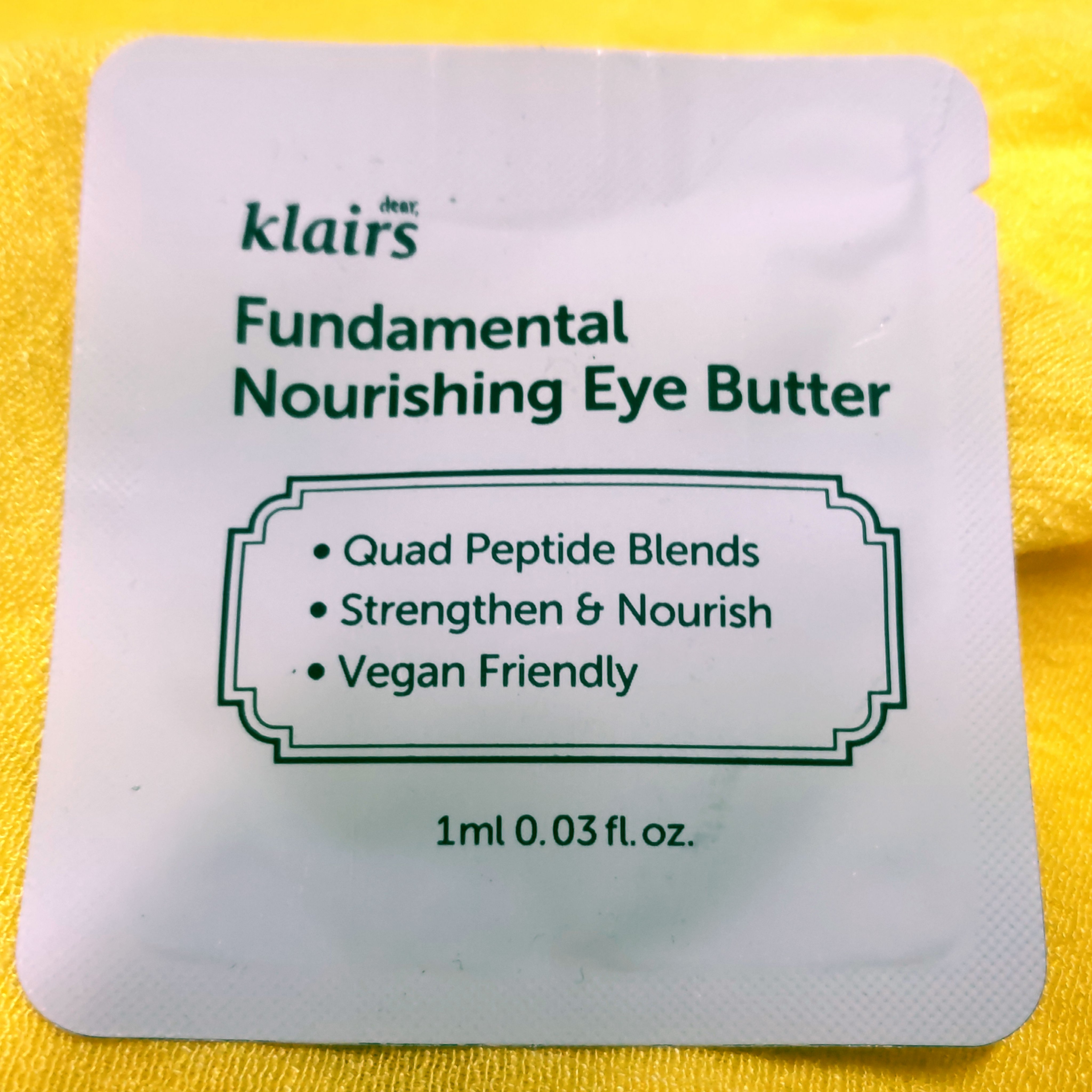 ファンダメンタルナリッシングアイバター(20g)/Klairs/アイケア・アイクリームを使ったクチコミ（1枚目）