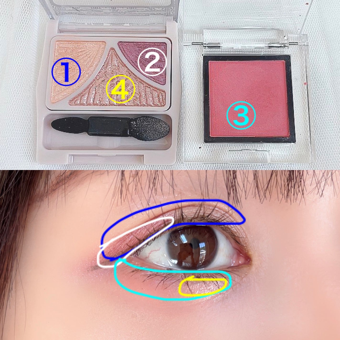 ジューシーピュアアイズ/キャンメイク/アイシャドウパレットを使ったクチコミ(5枚目)