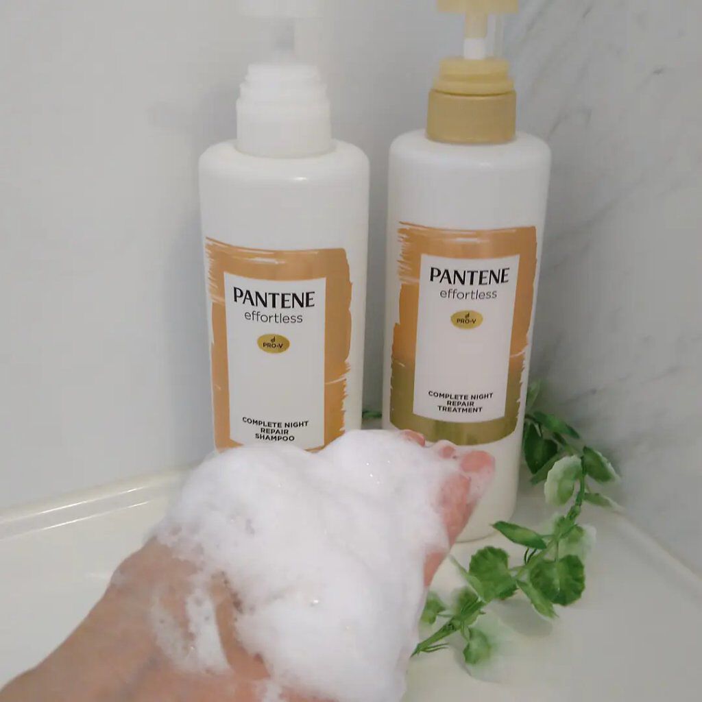 パンテーン エフォートレス コンプリートナイト リペアー シャンプー／トリートメント/パンテーン/市販シャンプーを使ったクチコミ（3枚目）