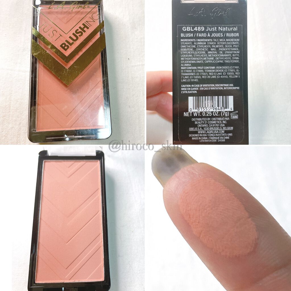 JUST BLUSHING/LAgirl/パウダーチークを使ったクチコミ（2枚目）