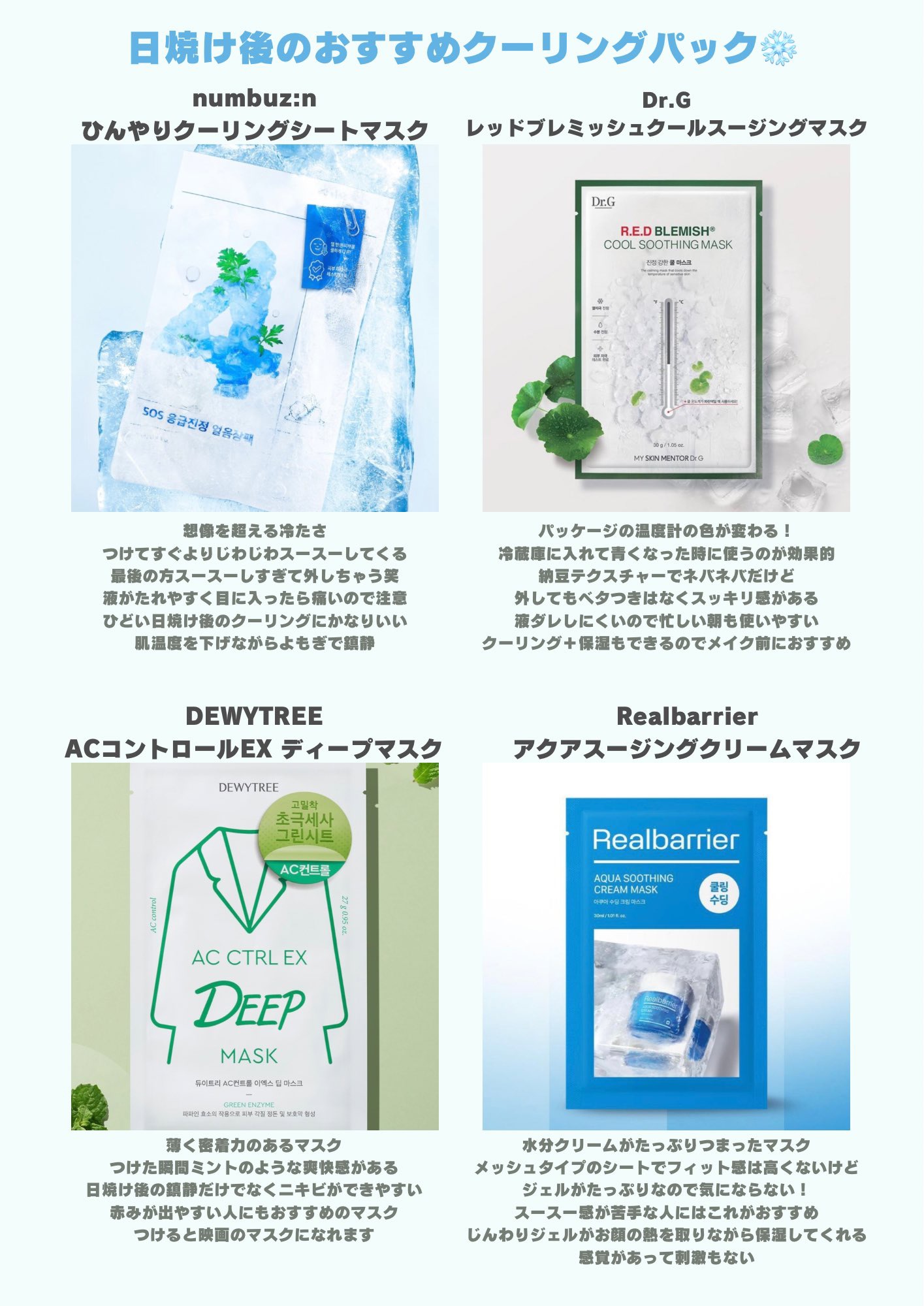 レッドブレミッシュ クールスージングマスク/Dr.G/シートマスク・パックを使ったクチコミ（2枚目）