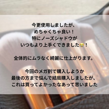 貴族のゴールド メイクブラシ11本セット 化粧ポーチ付き/SIXPLUS/メイクブラシを使ったクチコミ(2枚目)