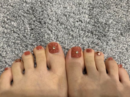 セミキュアジェルネイル(ペディキュア)/ohora/ネイルシールを使ったクチコミ(1枚目)