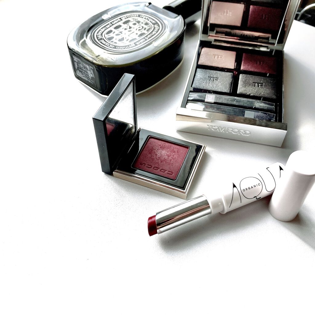 オーガニックリッチカラールージュ 02 ダークチェリー/アクア・アクア/口紅を使ったクチコミ（1枚目）