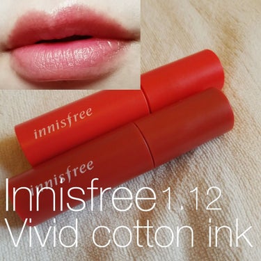 ビビッドコットン インクティント/innisfree/口紅を使ったクチコミ（1枚目）